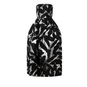 Oscar de la Renta Preloved Women's Strapless Midi Dress in Black Size US 6